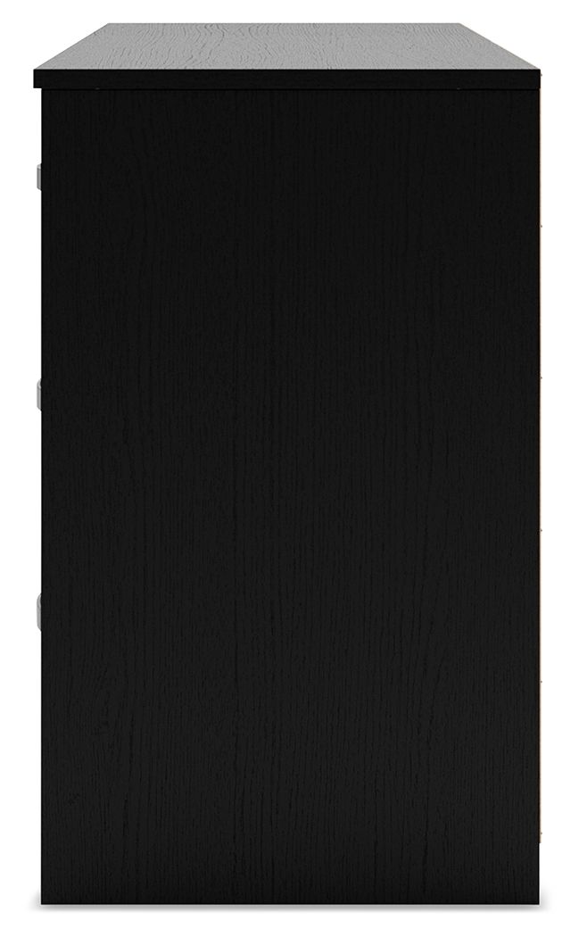 Finch - Six Drawer Dresser - 29'' Height - Black, alternate view 4 with engineered wood
