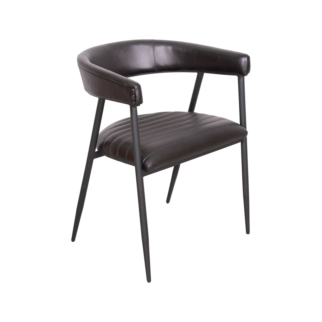 Preston - Dining Chair, product view with top-grain leather