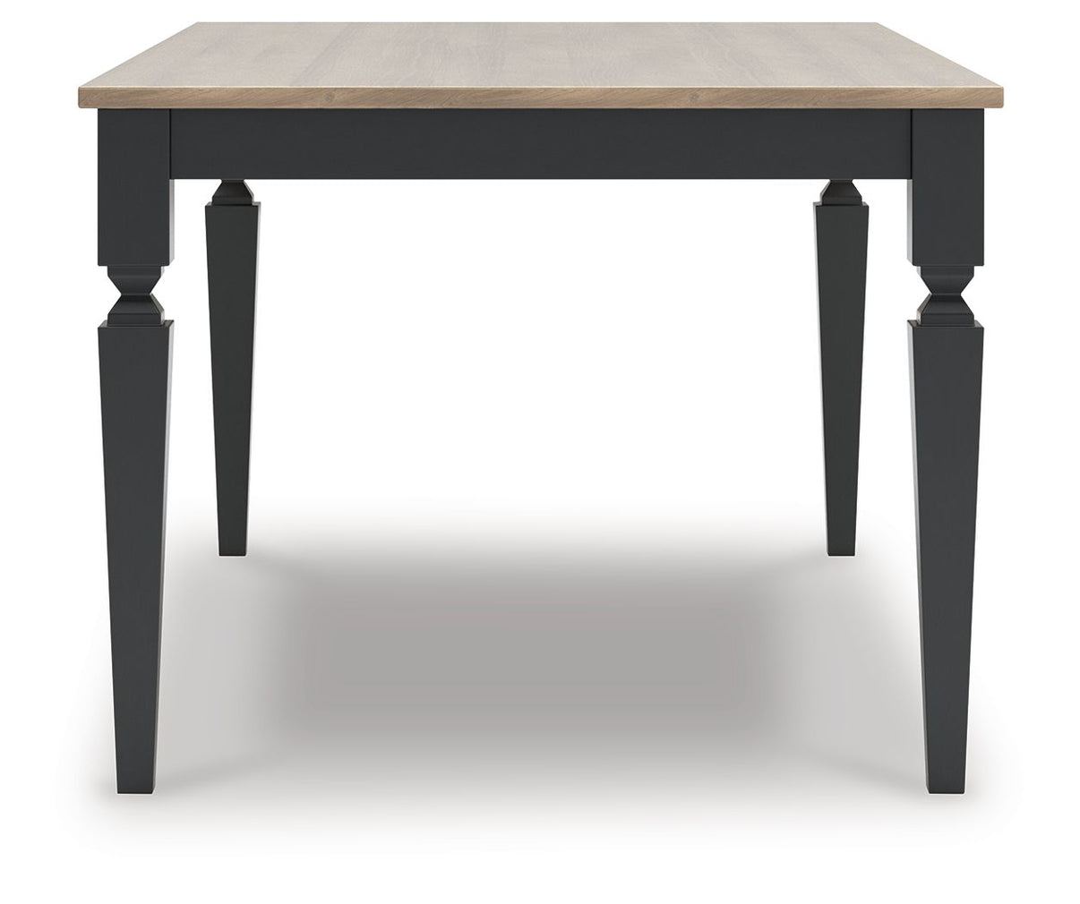 Brenkerton - Rectangular Dining Room Table - Grayish Brown / Black, alternate view 5 with wood construction