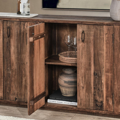 Cleo - 6 Door Buffet - Natural, alternate view 5 with linen fabric