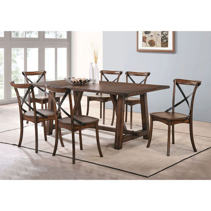 Kaelyn - Dining Table - Dark Oak, alternate view 3 with wood construction