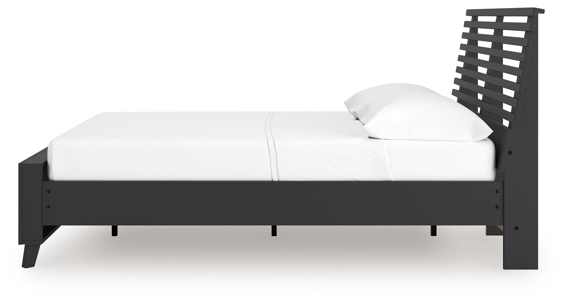 Danziar - Slat Panel Bed, alternate view 2 with wood construction