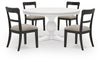 Greddinton - Round Dining Table Set - Black Chairs