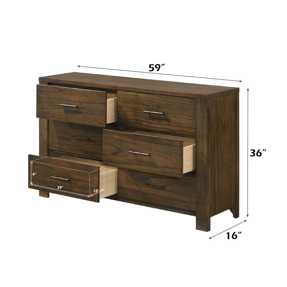 Merrilee - Dresser - Oak, alternate view 6 with wood construction