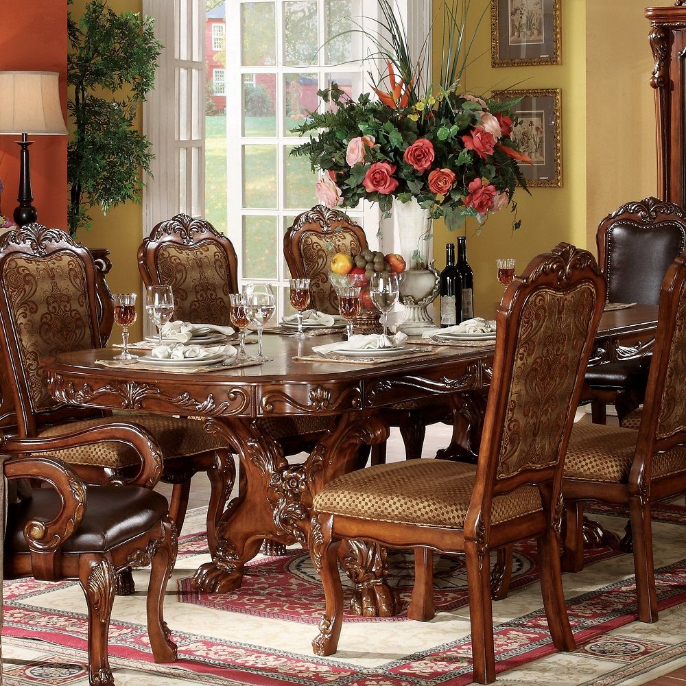 Dresden - Dining Table (Trestle), product view with wood construction