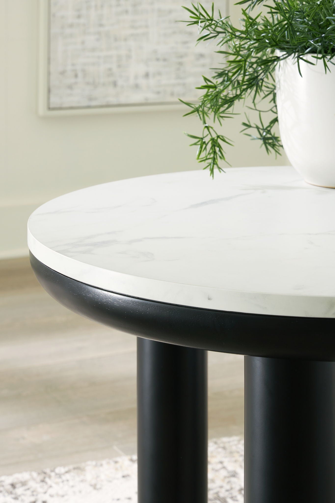 Xandrum - Occasional Table Set (Set of 3) - Black / White, alternate view 6 with wood construction