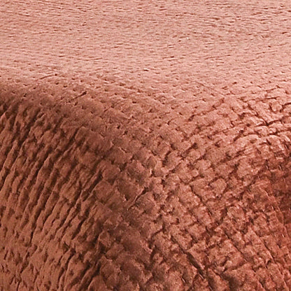 Bari - Velvet Quilt - Terra Cotta