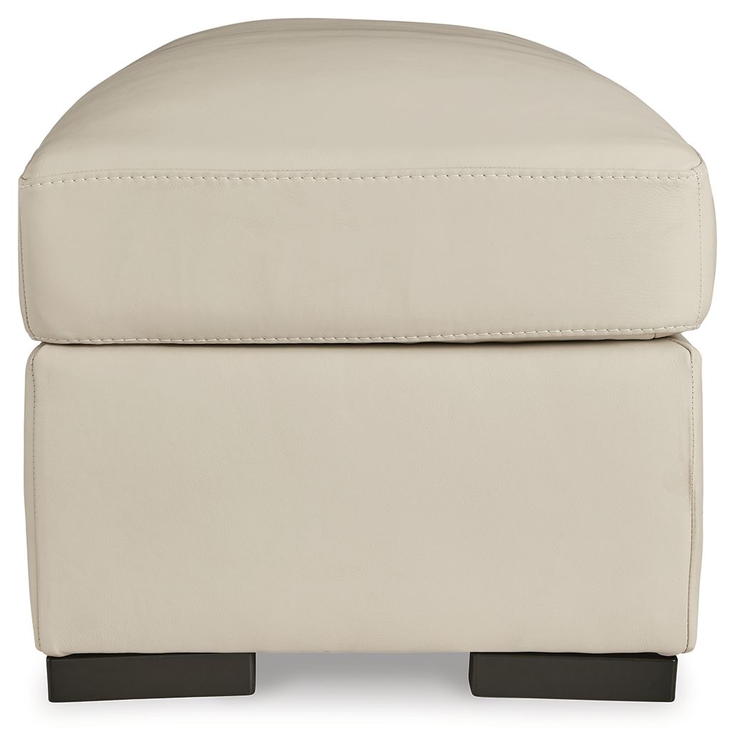 Treasure Trove - 2 Pc. - Chair And A Half, Ottoman - Almond, alternate view 4 with faux leather