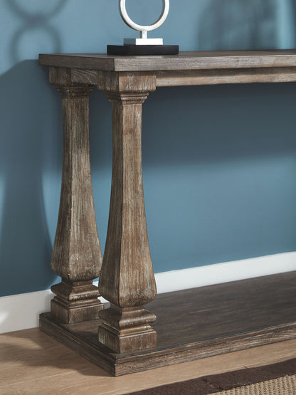 Johnelle - Sofa Table - Gray, alternate view 3 with engineered wood