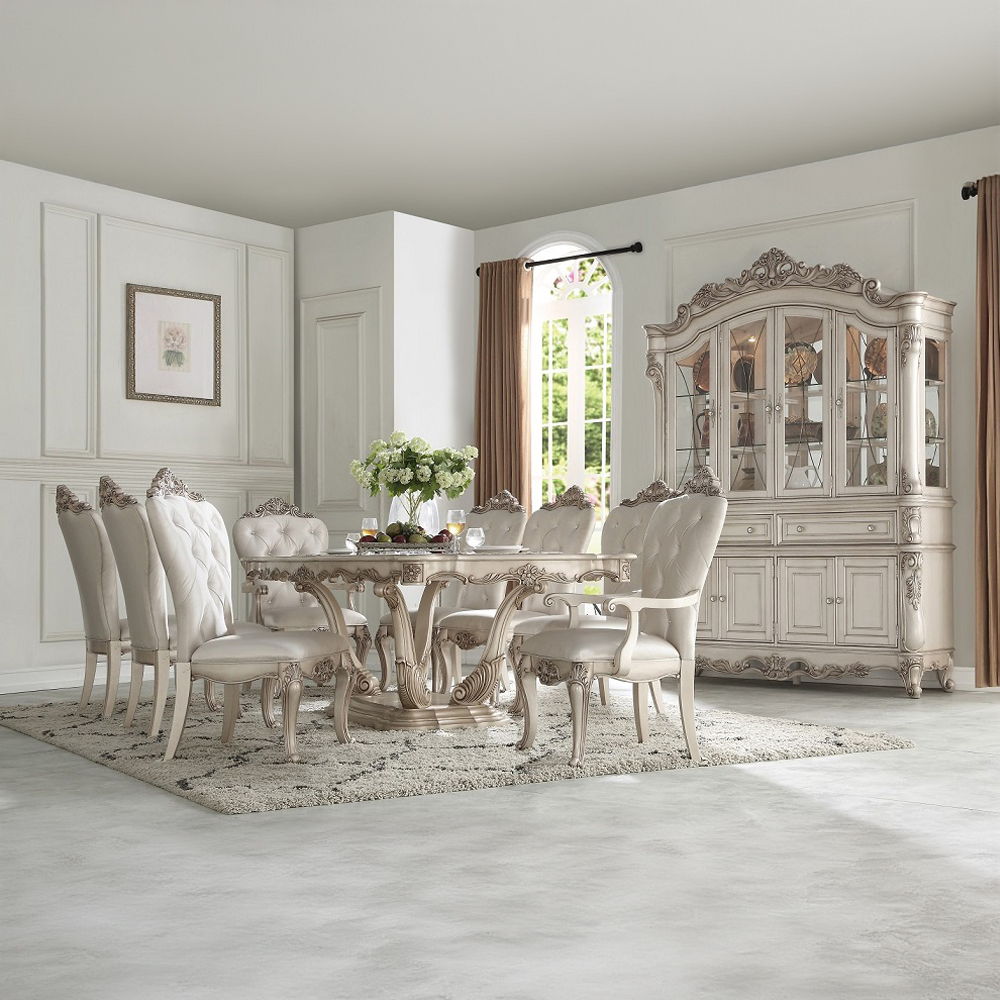 Gorsedd - Dining Table - Golden Ivory, alternate view 2 with wood construction