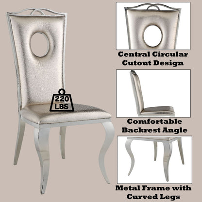 Cyrene - Glam - Side Chair, alternate view 7 with leather upholstery