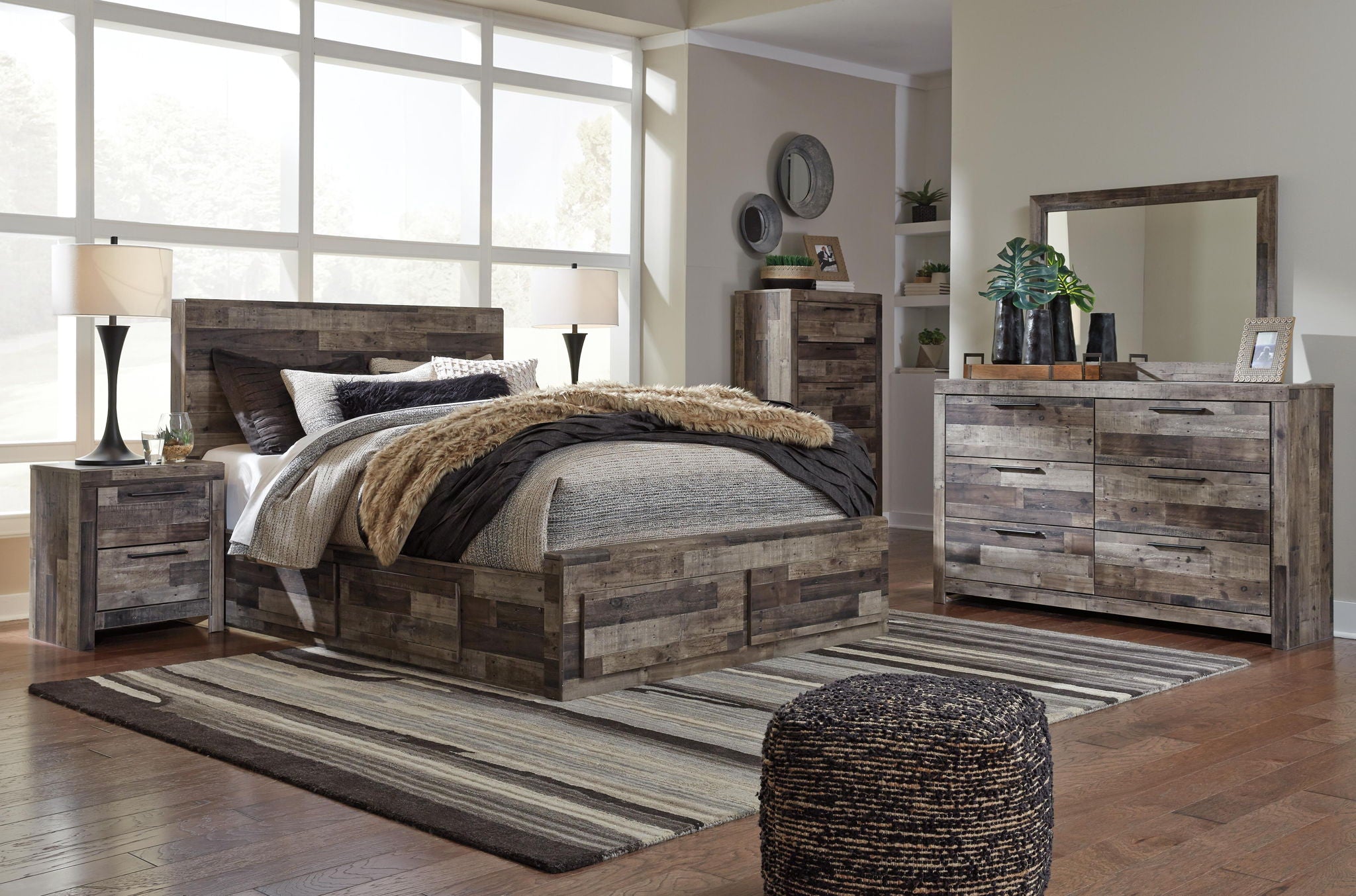 Derekson - Panel Bed, alternate view 31 with wood construction