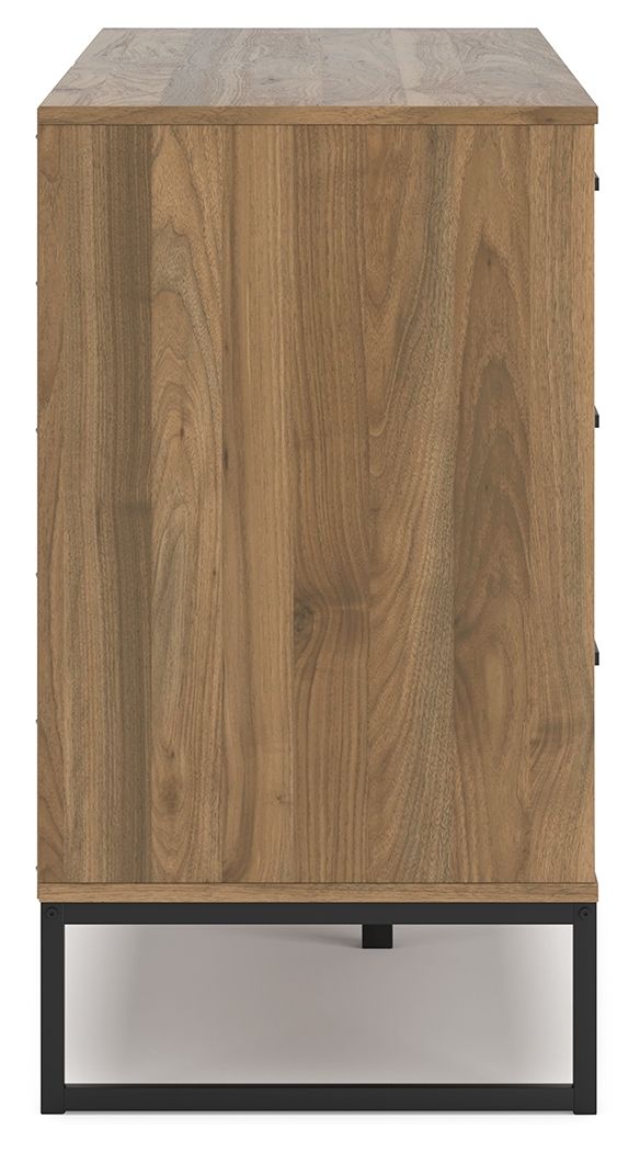 Deanlow - Six Drawer Dresser - Honey, alternate view 4 with engineered wood