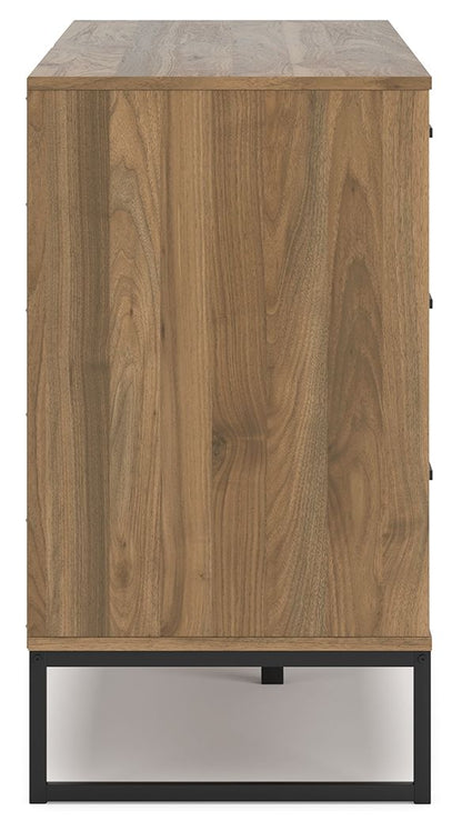 Deanlow - Six Drawer Dresser - Honey, alternate view 4 with engineered wood
