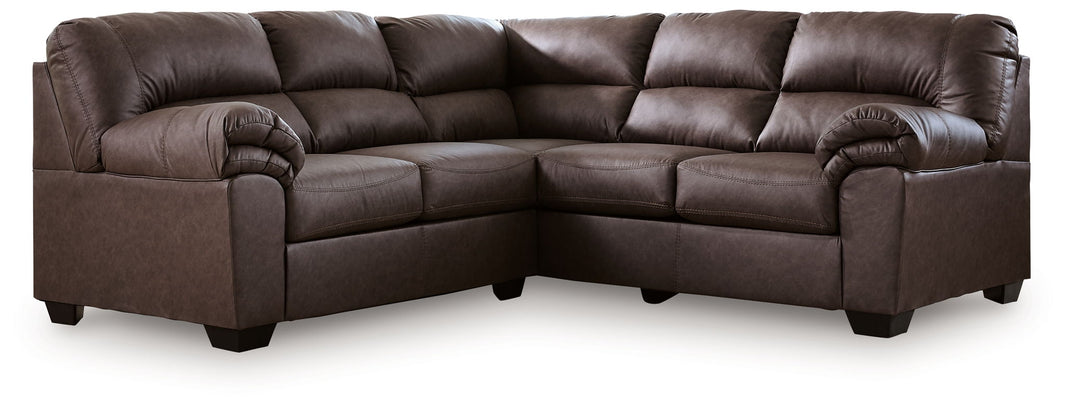 WillowBend - Sectional, alternate view 4 with faux leather