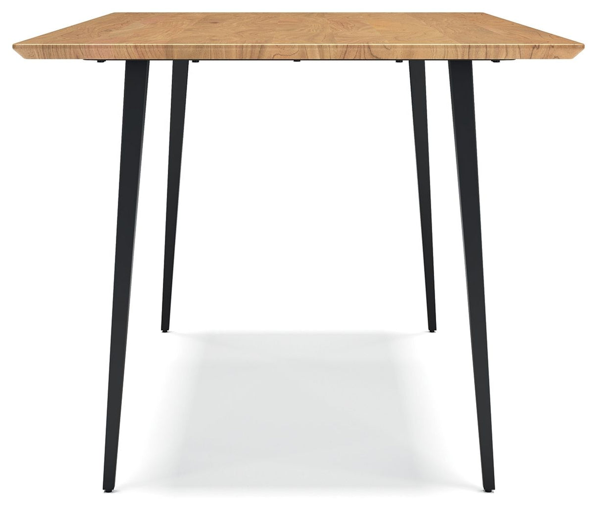 Gretlynn - Rectangular Dining Room Table - Black / Natural, alternate view 9 with wood construction