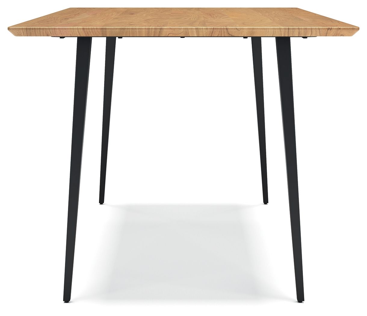 Gretlynn - Rectangular Dining Room Table - Black / Natural, alternate view 9 with wood construction