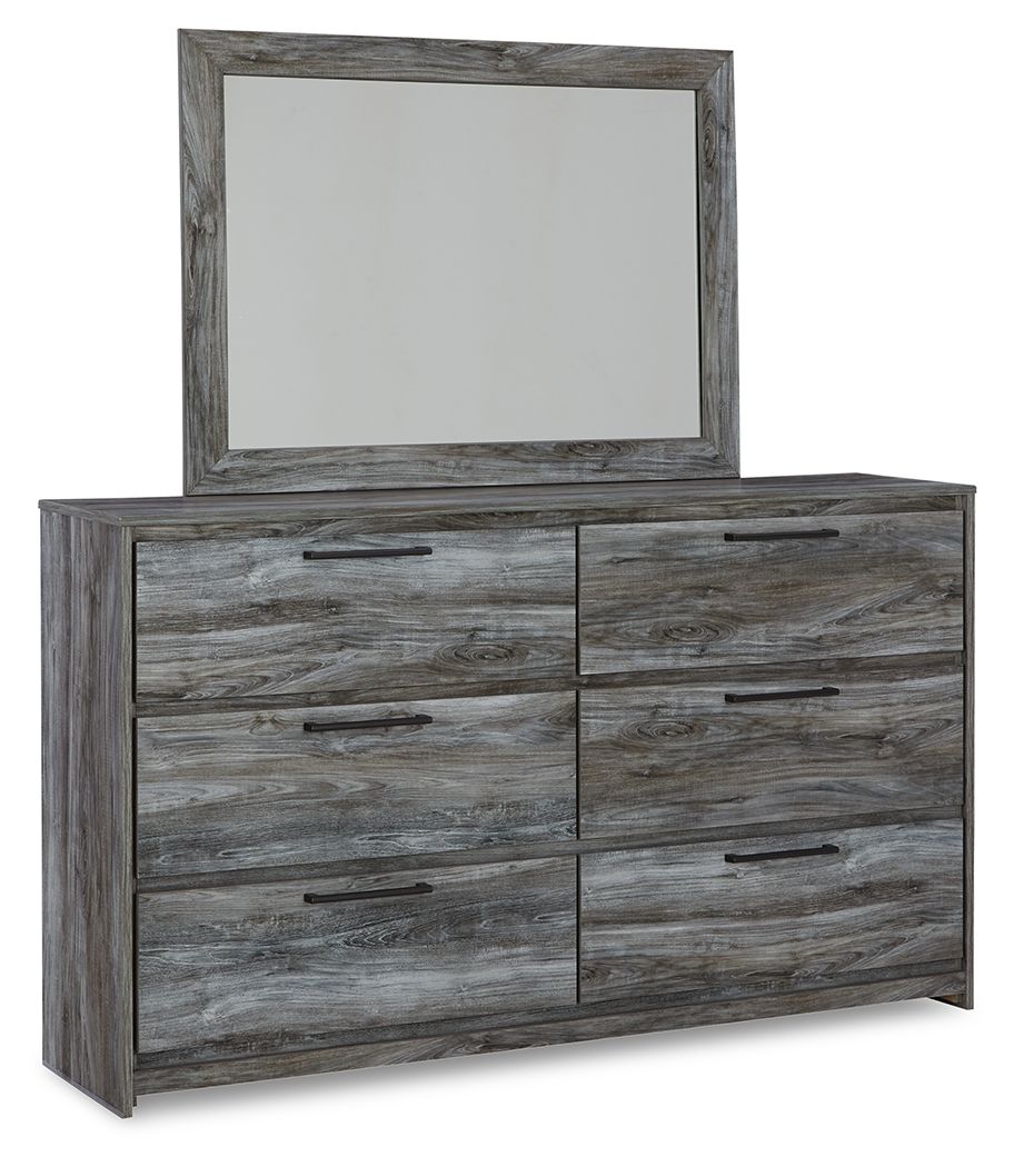 Baystorm - Six Smooth Drawer Dresser, alternate view 2 with wood construction