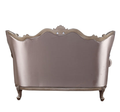 Jayceon - Loveseat With 2 Pillows - Fabric & Champagne