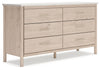 Cadmori - Six Drawer Dresser, product view with marble