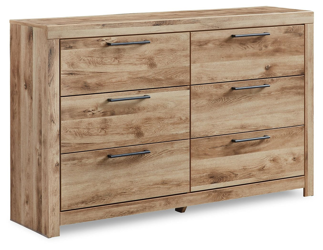 Hyanna - Six Drawer Dresser - Tan Brown, product view with linen fabric