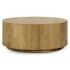 Layne - Round Coffee Table With Casters, product view with wood construction