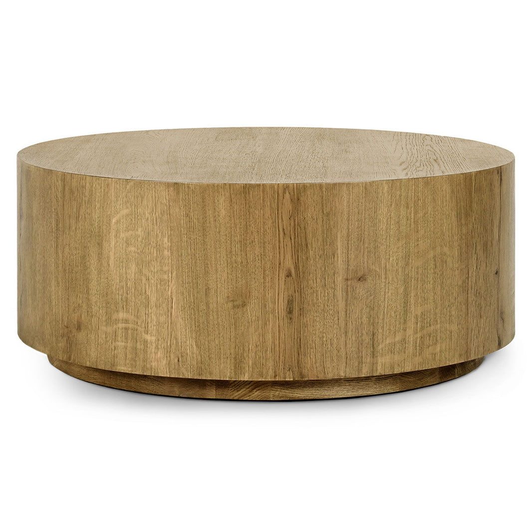 Layne - Round Coffee Table With Casters, product view with wood construction