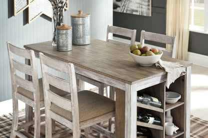 Skempton - Rectangular Counter Table With Storage - White, alternate view 4 with solid wood