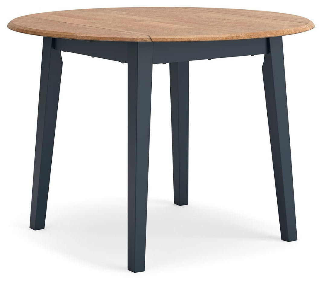 Gesthaven - Round Dining Room Drop Leaf Table, alternate view 4 with wood construction