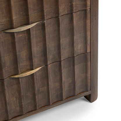 Baylee - 6 Drawer Dresser - Cocoa Brown, alternate view 5 with wood construction