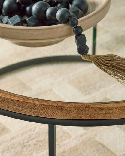 Noraluna - Round Table, alternate view 6 with wood construction