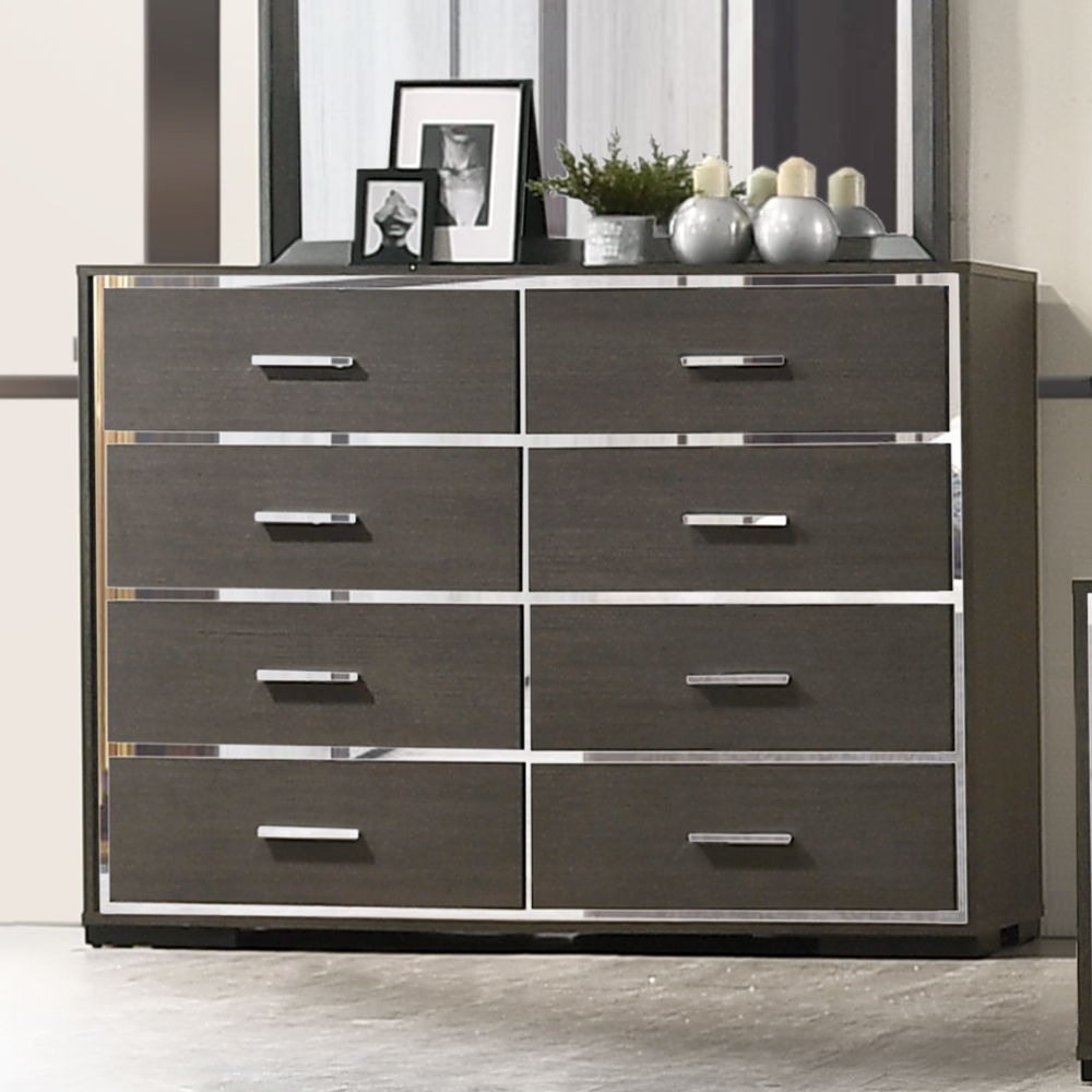 Escher - Dresser - Gray Oak, product view with wood construction