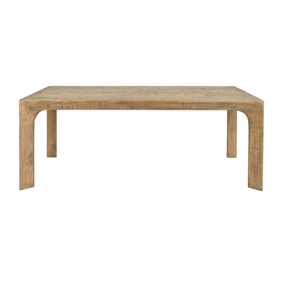 Crest - Dining Table - Warm Natural, product view with solid wood