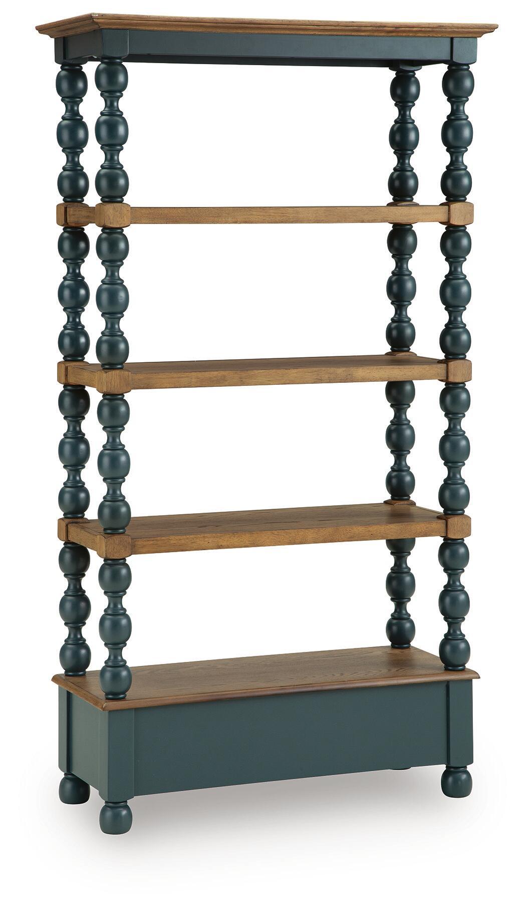 Finnworth Bookcase Blue / Brown, gallery image 4