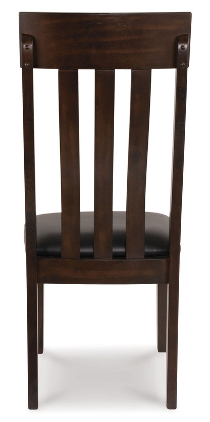 Haddigan - Dining UPH Side Chair (Set of 2) - Dark Brown, alternate view 6 with faux leather