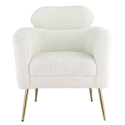 Connock - Accent Chair - White Teddy Sherpa, alternate view 5 with wood construction