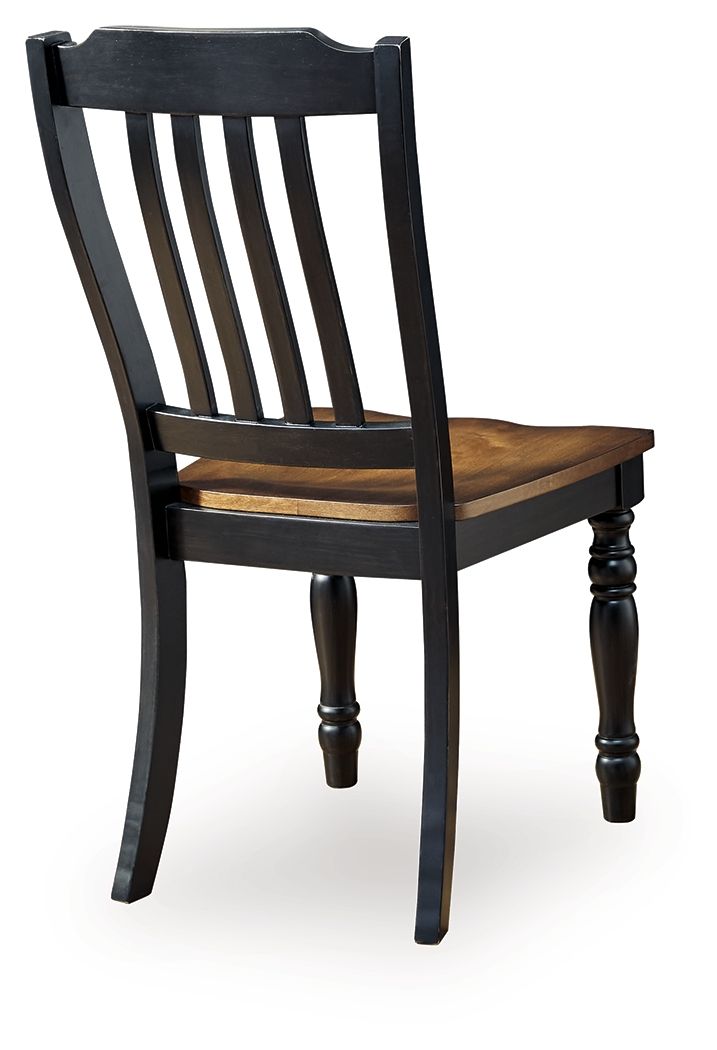 Clorazi - Dining Room Side Chair (Set of 2) - Black / Brown, alternate view 4 with solid wood
