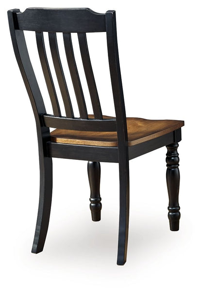 Clorazi - Dining Room Side Chair (Set of 2) - Black / Brown, alternate view 4 with solid wood