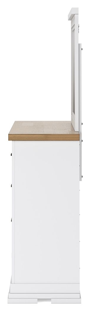 Ashbryn - Dresser And Mirror - White / Natural, alternate view 5 with wood construction