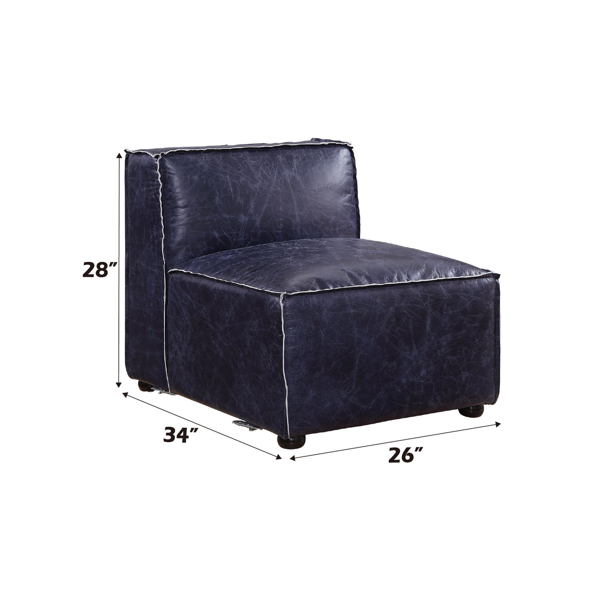 Birdie - Accent Chair, alternate view 3 with top-grain leather