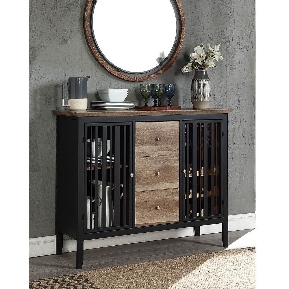 Zudora - Server - Antique Oak & Sandy Black, alternate view 5