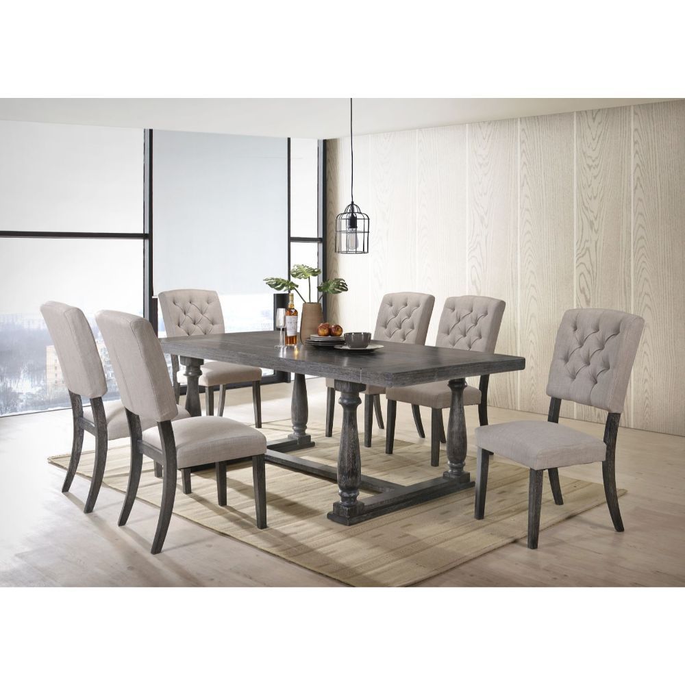 Bernard - Dining Table, alternate view 2 with solid wood