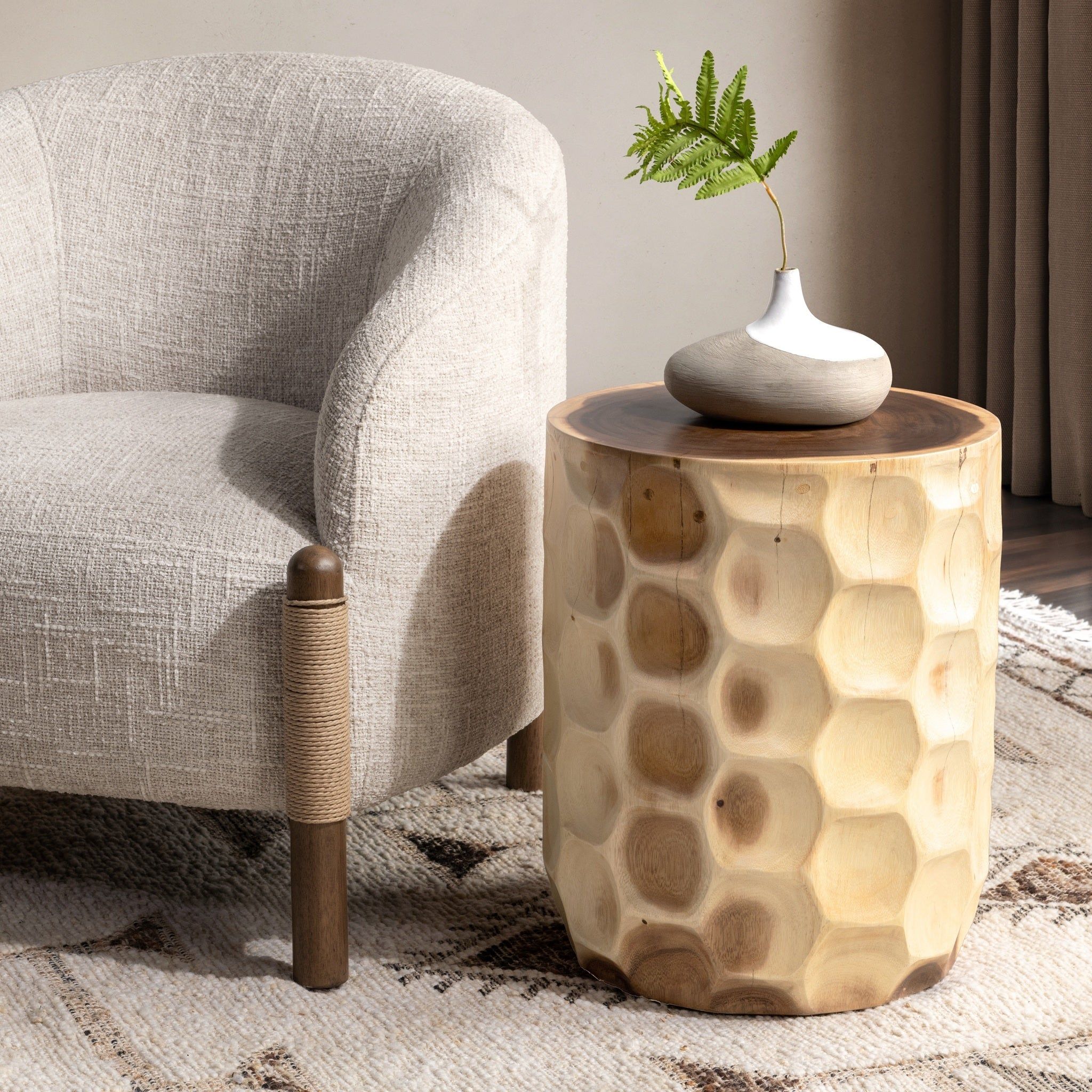 Keila - Accent Table - Natural, alternate view 6 with wood construction