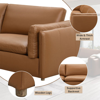 Brighton - Modular Arm Chair, alternate view 10 with top-grain leather