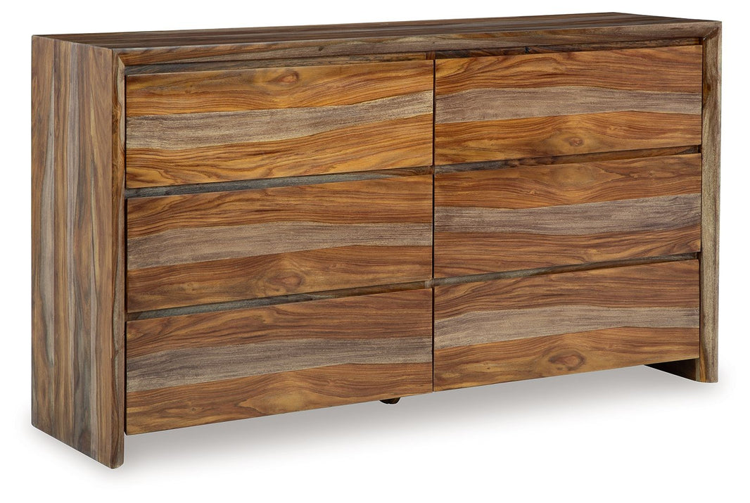 Dressonni - Dresser - Brown, product view with wood construction