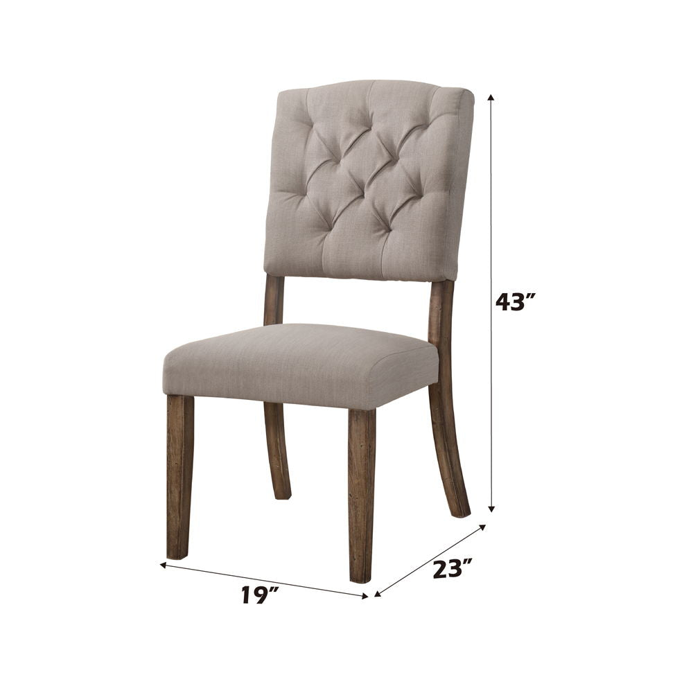 Bernard - Side Chair, alternate view 5 with linen fabric