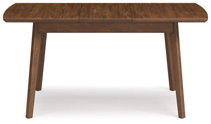 Lyncott - Rectangular Dining Room Butterfly Extension Table - Brown, alternate view 3 with wood construction
