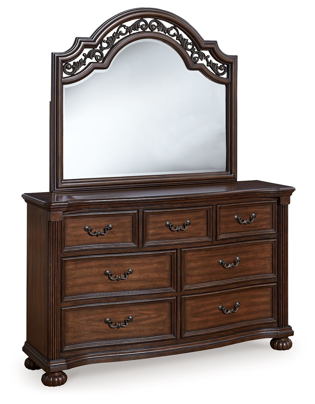 Lavinton - Dresser And Mirror - Brown, product view with wood construction