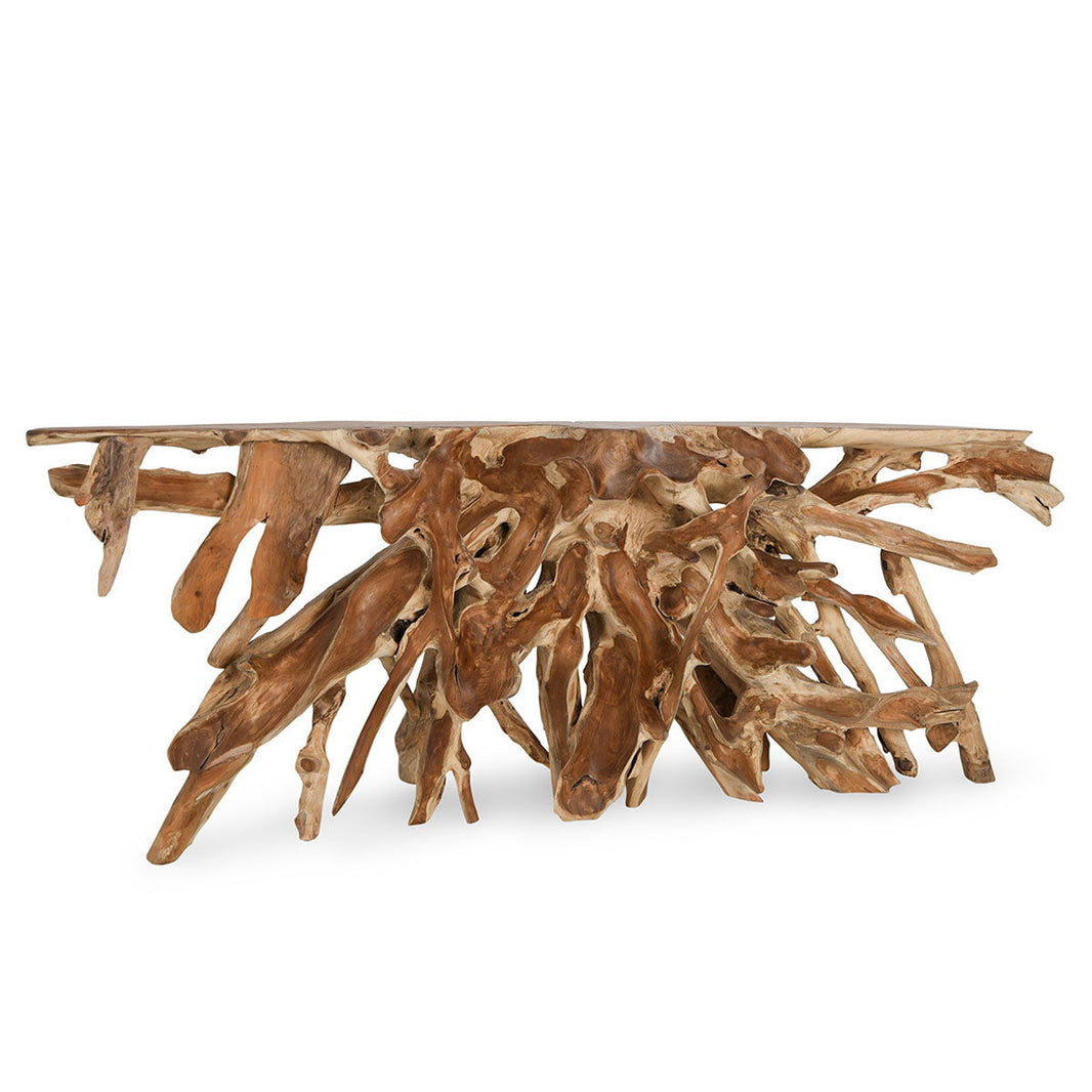 Shia - Console Table - Natural, product view with wood construction