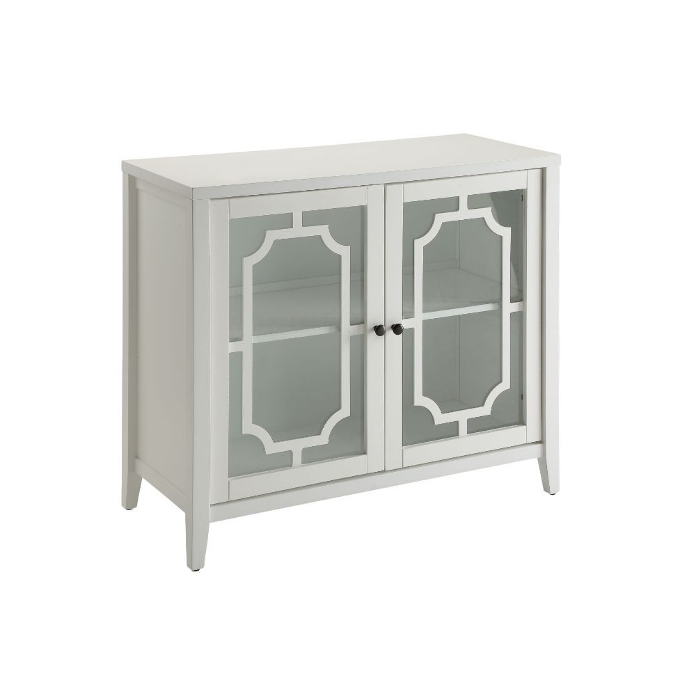 Ceara - Console Cabinet - White, product view with wood construction